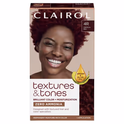 Clairol Textures & Tones Permanent Hair Dye 4R Crimson Red Hair Color Pack of 1