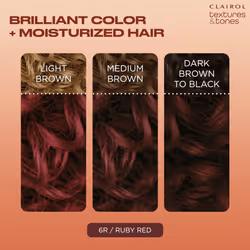 Clairol Textures & Tones Permanent Hair Dye  6R Ruby Red Hair Color  Pack of 1