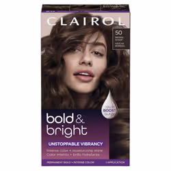 Clairol Bold & Bright Permanent Hair Dye 50 Brown Sugar Hair Color Pack of 1