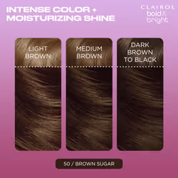 Clairol Bold & Bright Permanent Hair Dye  50 Brown Sugar Hair Color  Pack of 1