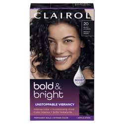 Clairol Bold & Bright Permanent Hair Dye  20 Black Licorice Hair Color  Pack of 1