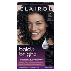 Clairol Bold & Bright Permanent Hair Dye  20 Black Licorice Hair Color  Pack of 1
