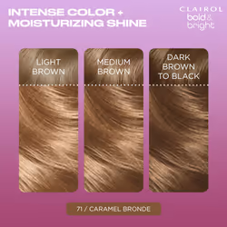Clairol Bold & Bright Permanent Hair Dye  71 Caramel Bronde Hair Color  Pack of 1