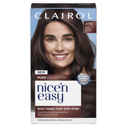 Nice n' Easy Pure Brunettes Hair Colour | Pure and Rich Brown Tones | Smooth, Natural Hair Colour | With Pre-Colour Serum | 100% Grey Coverage | 4PB