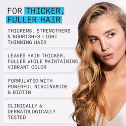 Scalp + Hair Thickening System 3 Kit - Hair Thickening System for Coloured Or Dry Damaged Hair with Light Thinning - Shampoo, Conditioner & Scalp