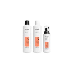 Scalp + Hair Thickening System 4 Kit - Hair Treatment System for Coloured Or Dry Damaged Hair with Progressed Thinning - Shampoo, Conditioner & Scalp