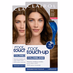 Clairol Root Touch-Up by Nice'n Easy Permanent Hair Dye  5G Medium Golden Brown Hair Color  Pack of 2