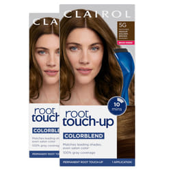 Clairol Root Touch-Up by Nice'n Easy Permanent Hair Dye  5G Medium Golden Brown Hair Color  Pack of 2