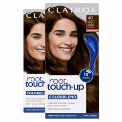 Clairol Root Touch-Up by Nice'n Easy Permanent Hair Dye  4G Dark Golden Brown Hair Color  Pack of 2