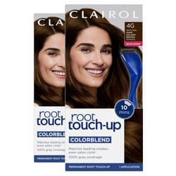 Clairol Root Touch-Up by Nice'n Easy Permanent Hair Dye  4G Dark Golden Brown Hair Color  Pack of 2