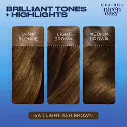 Clairol Nice'n Easy Permanent Hair Dye  6A Light Ash Brown Hair Color  Pack of 3
