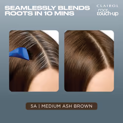 Clairol Root Touch-Up by Nice'n Easy Permanent Hair Dye  5A Medium Ash Brown Hair Color  Pack of 2