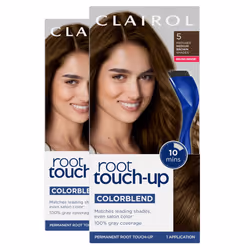 Clairol Root Touch-Up by Nice'n Easy Permanent Hair Dye 5 Medium Brown Hair Color Pack of 2