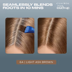 Clairol Root Touch-Up by Nice'n Easy Permanent Hair Dye  6A Light Ash Brown Hair Color  Pack of 2