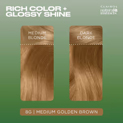 Clairol Natural Instincts Demi-Permanent Hair Dye  8G Medium Golden Blonde Hair Color  Pack of 3
