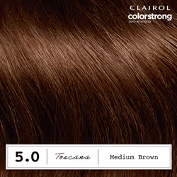 Clairol ColorStrong Permanent Zero Ammonia Hair Dye  5.0 Medium Brown - Toscana Hair Color  Pack of 1