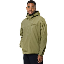 Jack Wolfskin Mens Desert Wind Hooded Windproof Walking Hiking Jacket - XL, Bay Leaf