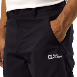 Jack Wolfskin Mens Active Track Outdoor Walking Softshell Shorts - Black - XS, Black