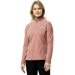 Jack Wolfskin Womens Taunus Half Zip Outdoor Warm Winter Pullover Fleece - S, Rose Dawn