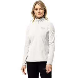 Jack Wolfskin Womens Taunus Half Zip Outdoor Warm Winter Pullover Fleece - M, Stark White
