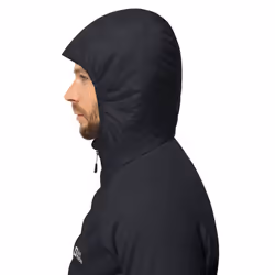 Jack Wolfskin Mens Routeburn Pro Water Resistant Hooded Hybrid Jacket - L, Black