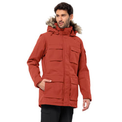 Jack Wolfskin Mens Glacier Canyon Waterproof Insulated Parka Jacket - L, Intense Rust