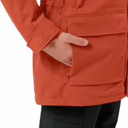 Jack Wolfskin Mens Glacier Canyon Waterproof Insulated Parka Jacket - XL, Intense Rust