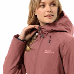 Jack Wolfskin Womens Heidelstein Insulated Waterproof Windproof Jacket - S, Red Ochre