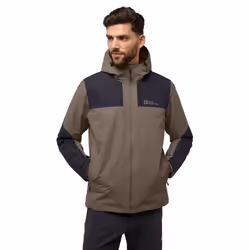Jack Wolfskin Mens 2024 Jasper Waterproof Breathable Insulated Jacket - XL, Cold Coffee