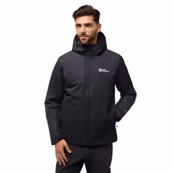 Jack Wolfskin Mens Jasper Waterproof Breathable Insulated Jacket - XL, Black