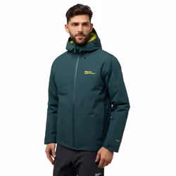 Jack Wolfskin Mens Wispers Windproof Sustainable Insulated Jacket - L, Black Olive/Firefly