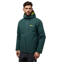 Jack Wolfskin Mens Wispers Windproof Sustainable Insulated Jacket - L, Black Olive/Firefly