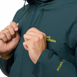 Jack Wolfskin Mens Wispers Windproof Sustainable Insulated Jacket - L, Black Olive/Firefly