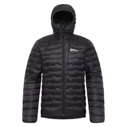 Jack Wolfskin Mens Passamani Down Water-Repellent Windproof Hooded Jacket - XL, Phantom