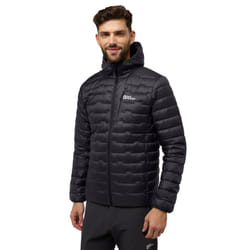 Jack Wolfskin Mens Passamani Down Water-Repellent Windproof Hooded Jacket - XXL, Phantom