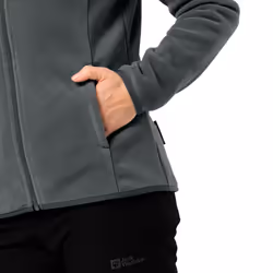 Jack Wolfskin Womens Moonrise Full Zip Warm Recycled Fleece Sweater - XS, Slate Green