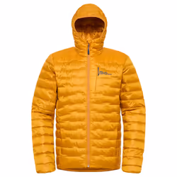 Jack Wolfskin Mens Passamani Down Water-Repellent Windproof Hooded Jacket - L, Safflower