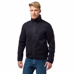 Jack Wolfskin Mens 2024 Kaminfeuer Lightweight Lined Sherpa Fleece Jacket - M, Dark Navy