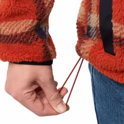 Jack Wolfskin Mens Felslicht Check Cosy Lined Sherpa Fleece Jacket - L, Intense Rust