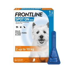FRONTLINE SPOT ON Flea & Tick Treatment Small Dog (2-10kg) 1 Pipette Pack