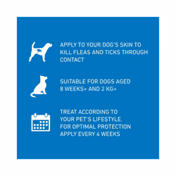 FRONTLINE SPOT ON Flea & Tick Treatment Small Dog (2-10kg) 1 Pipette Pack