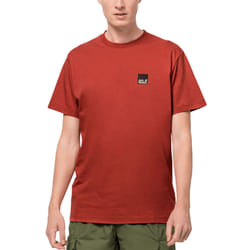 Jack Wolfskin Mens 365 Casual Cotton Crew Neck Short Sleeve T-Shirt Top Tee - S, Mexican Pepper