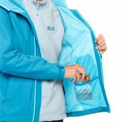 Jack Wolfskin WoMens 2022 Evandale Waterproof Hooded Lightweight Jacket - XS, Dark Aqua
