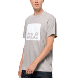 Jack Wolfskin Mens Ocean Logo Cotton Casual Crew Neck T-Shirt Top Tee - S, Ash Grey