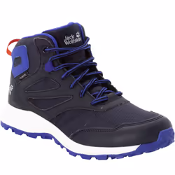 Jack Wolfskin Kids Woodland Texapore Mid Rise Waterproof Walking Hiking Boots - 1 UK, Night Blue