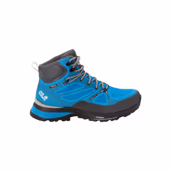Jack Wolfskin Men's Force Striker Texapore MID M Walking Shoe, Blue/Lime, 8 UK