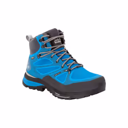 Jack Wolfskin Men's Force Striker Texapore MID M Walking Shoe, Blue/Lime, 8 UK