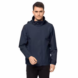 Jack Wolfskin Mens Stormy Point 2L Waterproof Lightweight Jacket - S, Night Blue
