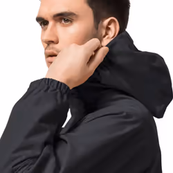 Jack Wolfskin Mens 2022 Stormy Point 2L Waterproof Lightweight Jacket - M, Black