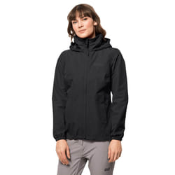 Jack Wolfskin Womens 2022 Stormy Point 2L Waterproof Breathable Jacket - L, Black